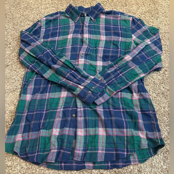 St John’s Bay Flannel Men’s Size L Large Multi-color - Picture 1 of 2